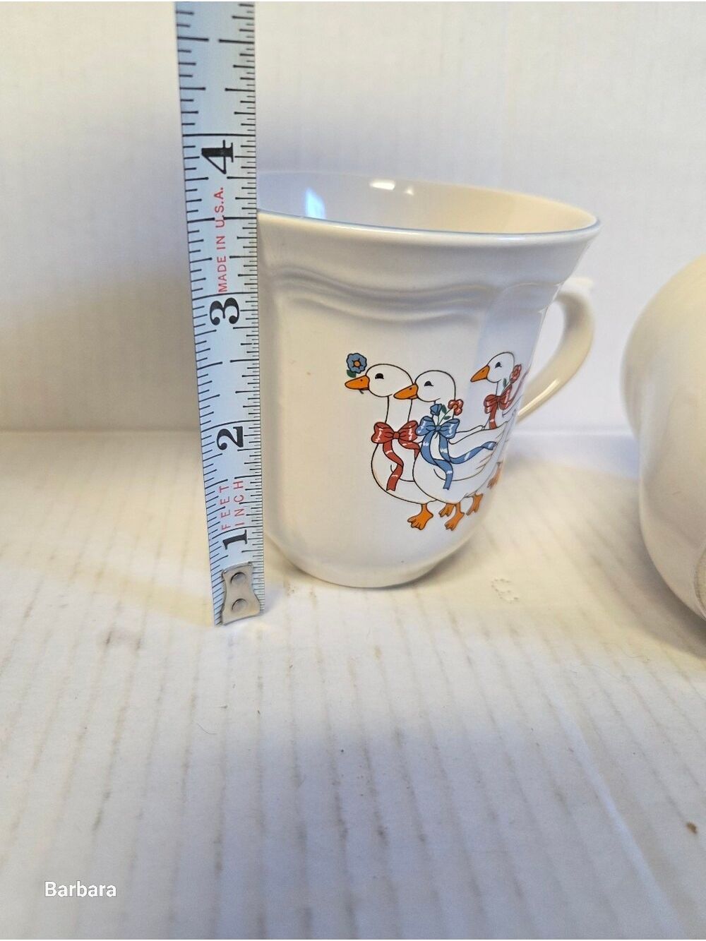 BrickOven 80s Stoneware Set of 2 Ceramic Geese Mugs/Cups - Picture 8 of 8
